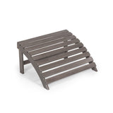 Saranac 2-Piece Traditional Rustic Acacia Wood Adirondack Chair with Detachable Ottoman - JONATHAN Y