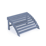 Saranac 2-Piece Traditional Rustic Acacia Wood Adirondack Chair with Detachable Ottoman - JONATHAN Y