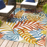 Tropics Palm Leaves Indoor/outdoor Area Rug