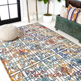 Cetara Ornate Trellis Indoor/outdoor Area Rug