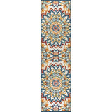 Flora Abstract Bold Mandala High-low Indoor/outdoor Area Rug