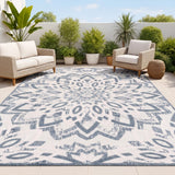 Flora Abstract Bold Mandala High-low Indoor/outdoor Area Rug