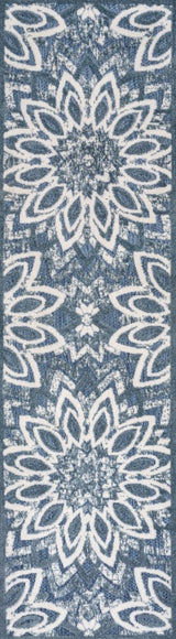 Flora Abstract Bold Mandala High-low Indoor/outdoor Area Rug