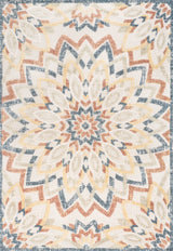 Flora Abstract Bold Mandala High-low Indoor/outdoor Area Rug