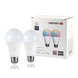 Smart A19 Dimmable Light Bulb - Dimmable Color Changing LED; Compatible with Alexa and Google Home Assistant - JONATHAN Y