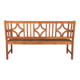 Sloane Ogee Diamond-Back 600-Lbs Support Acacia Wood Outdoor Garden Patio Bench - JONATHAN Y