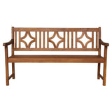 Sloane Ogee Diamond-Back 600-Lbs Support Acacia Wood Outdoor Garden Patio Bench
