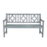 Sloane Ogee Diamond-Back 600-Lbs Support Acacia Wood Outdoor Garden Patio Bench