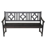 Sloane Ogee Diamond-Back 600-Lbs Support Acacia Wood Outdoor Garden Patio Bench