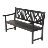 Sloane Ogee Diamond-Back 600-Lbs Support Acacia Wood Outdoor Garden Patio Bench
