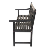 Sloane Ogee Diamond-Back 600-Lbs Support Acacia Wood Outdoor Garden Patio Bench