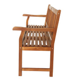 Laurel Slat-Back 600-Lbs Support Acacia Wood Outdoor Garden Patio Bench