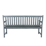 Laurel Slat-Back 600-Lbs Support Acacia Wood Outdoor Garden Patio Bench