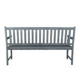Laurel Slat-Back 600-Lbs Support Acacia Wood Outdoor Garden Patio Bench