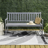 Laurel Slat-Back 600-Lbs Support Acacia Wood Outdoor Garden Patio Bench