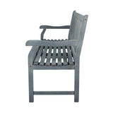 Laurel Slat-Back 600-Lbs Support Acacia Wood Outdoor Garden Patio Bench