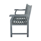 Laurel Slat-Back 600-Lbs Support Acacia Wood Outdoor Garden Patio Bench
