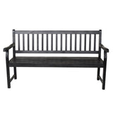 Laurel Slat-Back 600-Lbs Support Acacia Wood Outdoor Garden Patio Bench
