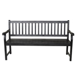 Laurel Slat-Back 600-Lbs Support Acacia Wood Outdoor Garden Patio Bench