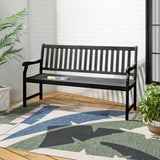 Laurel Slat-Back 600-Lbs Support Acacia Wood Outdoor Garden Patio Bench