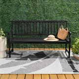 Laurel Slat-Back 600-Lbs Support Acacia Wood Outdoor Garden Patio Bench
