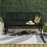 Laurel Slat-Back 600-Lbs Support Acacia Wood Outdoor Garden Patio Bench