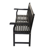 Laurel Slat-Back 600-Lbs Support Acacia Wood Outdoor Garden Patio Bench