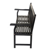 Laurel Slat-Back 600-Lbs Support Acacia Wood Outdoor Garden Patio Bench