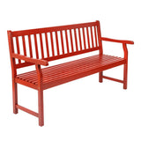 Laurel Slat-Back 600-Lbs Support Acacia Wood Outdoor Garden Patio Bench
