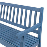 Laurel Slat-Back 600-Lbs Support Acacia Wood Outdoor Garden Patio Bench