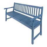 Laurel Slat-Back 600-Lbs Support Acacia Wood Outdoor Garden Patio Bench