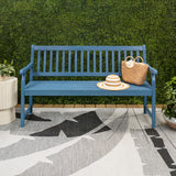 Laurel Slat-Back 600-Lbs Support Acacia Wood Outdoor Garden Patio Bench