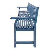 Laurel Slat-Back 600-Lbs Support Acacia Wood Outdoor Garden Patio Bench