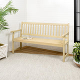 Laurel Slat-Back 600-Lbs Support Acacia Wood Outdoor Garden Patio Bench