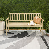 Laurel Slat-Back 600-Lbs Support Acacia Wood Outdoor Garden Patio Bench