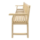 Laurel Slat-Back 600-Lbs Support Acacia Wood Outdoor Garden Patio Bench