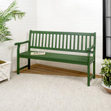 Laurel Slat-Back 600-Lbs Support Acacia Wood Outdoor Garden Patio Bench