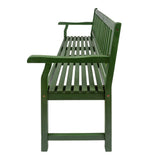 Laurel Slat-Back 600-Lbs Support Acacia Wood Outdoor Garden Patio Bench