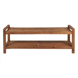 Blane 50.8" 3-Seat Mid-Century Modern 600-Lbs Support Acacia Wood Slat Outdoor Garden Patio Bench