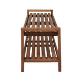 Blane 50.8" 3-Seat Mid-Century Modern 600-Lbs Support Acacia Wood Slat Outdoor Garden Patio Bench