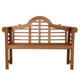 Lutyens Arched 600-Lbs Support Acacia Wood Outdoor Garden Patio Bench