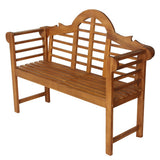 Lutyens Arched 600-Lbs Support Acacia Wood Outdoor Garden Patio Bench