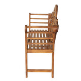 Lutyens Arched 600-Lbs Support Acacia Wood Outdoor Garden Patio Bench