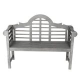 Lutyens Arched 600-Lbs Support Acacia Wood Outdoor Garden Patio Bench