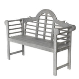 Lutyens Arched 600-Lbs Support Acacia Wood Outdoor Garden Patio Bench
