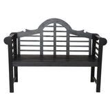 Lutyens Arched 600-Lbs Support Acacia Wood Outdoor Garden Patio Bench - JONATHAN Y