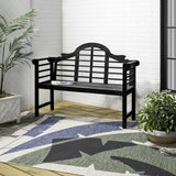Lutyens Arched 600-Lbs Support Acacia Wood Outdoor Garden Patio Bench