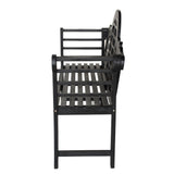 Lutyens Arched 600-Lbs Support Acacia Wood Outdoor Garden Patio Bench - JONATHAN Y