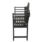 Lutyens Arched 600-Lbs Support Acacia Wood Outdoor Garden Patio Bench