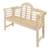 Lutyens Arched 600-Lbs Support Acacia Wood Outdoor Garden Patio Bench